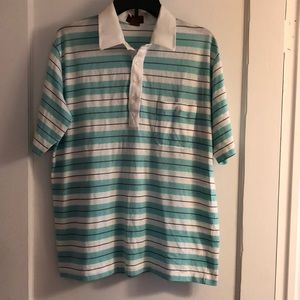 Arnie striped lightweight polo shirt